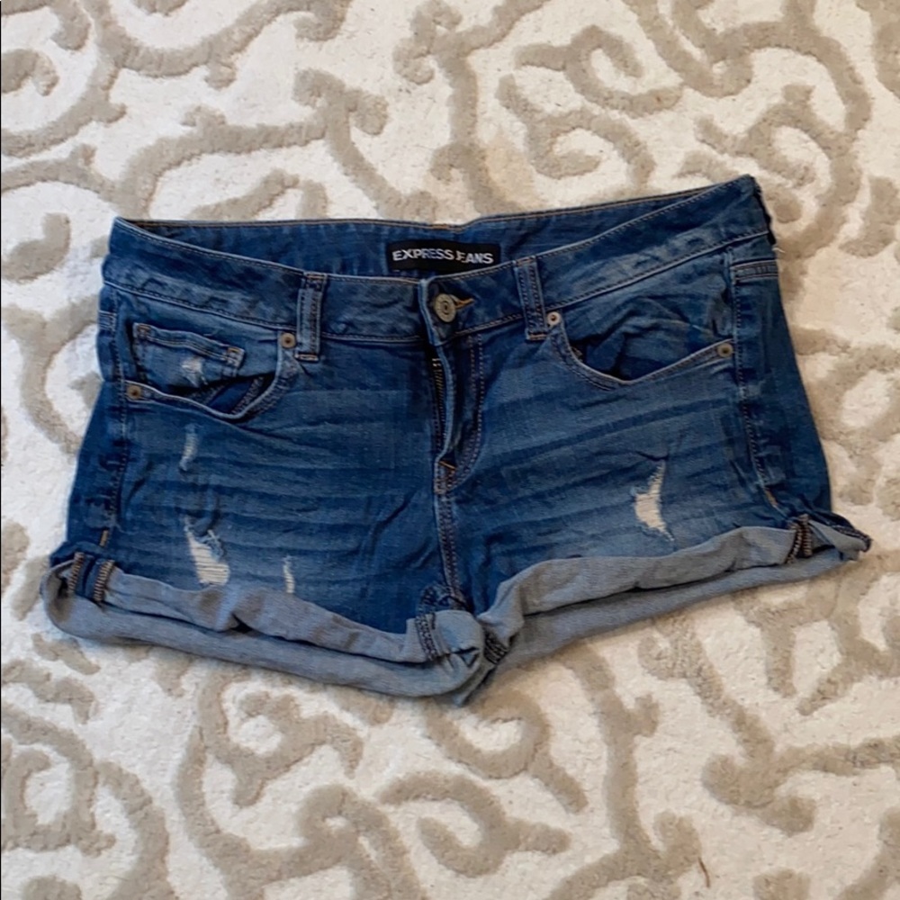 Express denim shorts